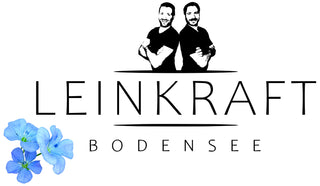 Logo Leinkraft Bodensee mit Leinblüte