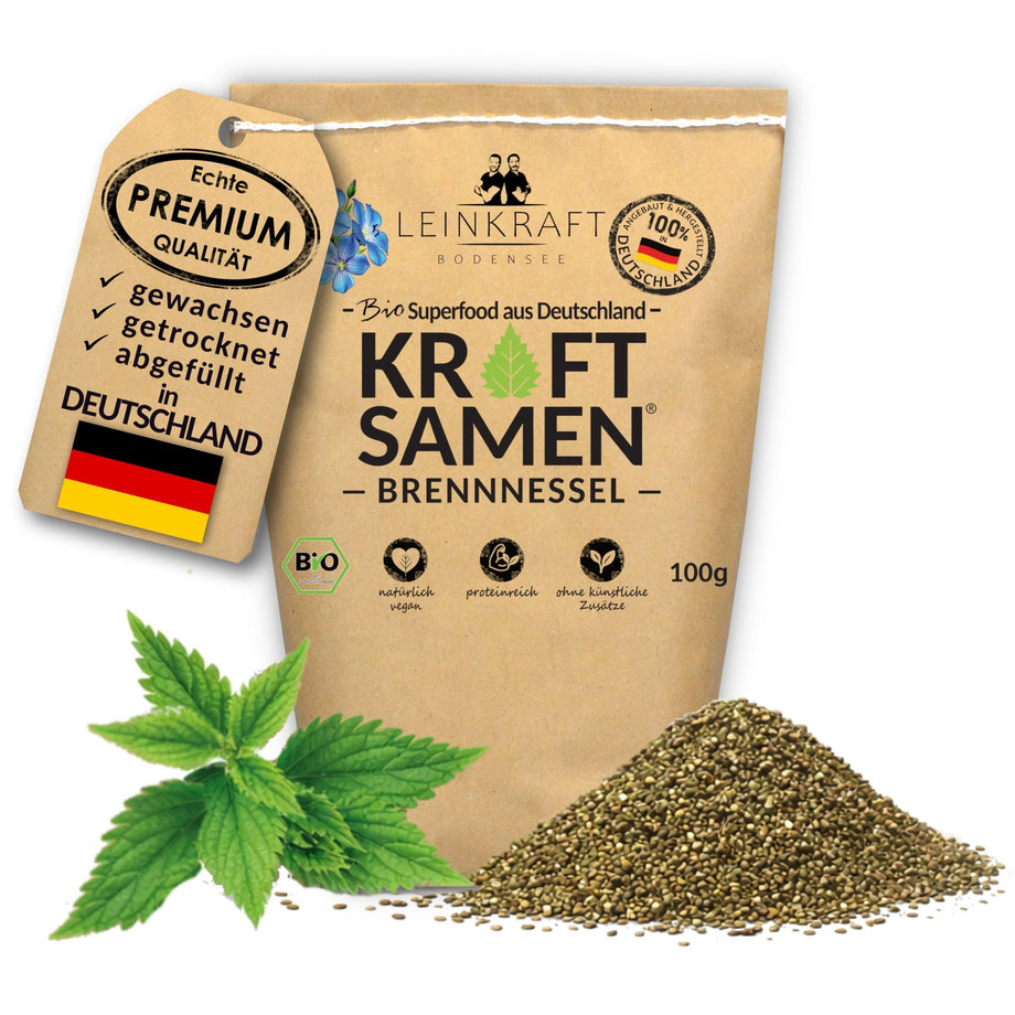 Bio-Brennnesselsamen aus Deutschland Nährstoffreiches Superfood kaufen – Leinkraft