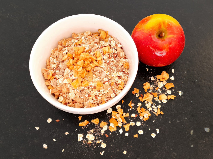 Bio-Apfelmüsli aus 100% deutschem Anbau ohne Zuckerzusatz – Leinkraft